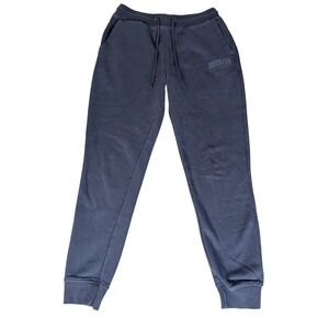 Hurley Mens Navy Blue Fleece Jogger Sweatpants Tapered Surf Pants Logo S
